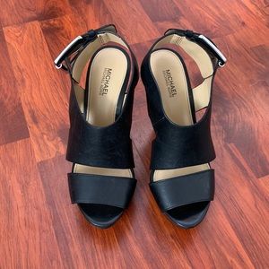 MK Leather Platforms